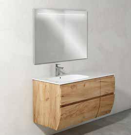 MOBILE BAGNO FLY 105 GLOBAL TRADE 4 CASSETTI CONSOLLE IN RESINA E SPECCHIO