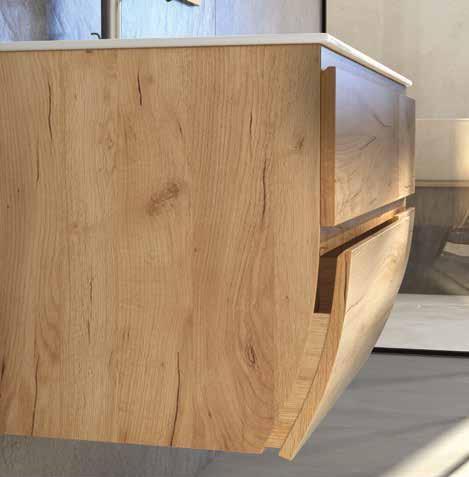 MOBILE BAGNO FLY 105  4 CASSETTI CONSOLLE IN RESINA E SPECCHIO