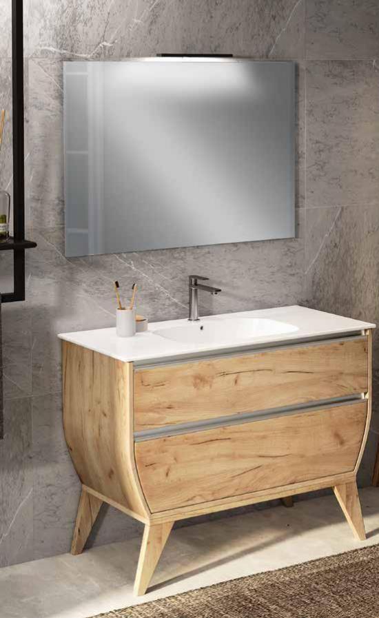 MOBILE BAGNO JOLLY 105T  CONSOLLE IN RESINA E SPECCHIO