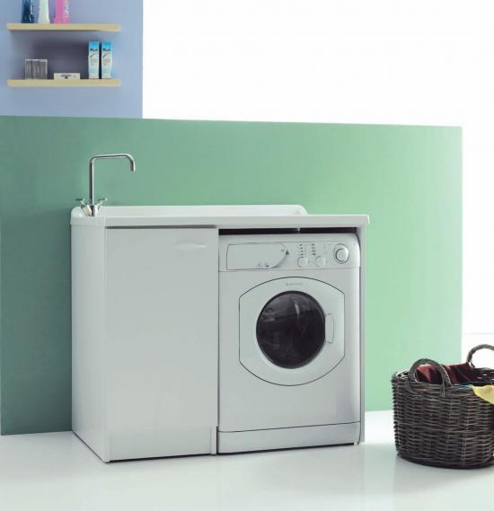 MOBILE LAVATOIO CON COPRILAVATRICE CM.107X61 SERIE LADY COLORE BIANCO