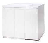 MOBILE LAVATOIO CON COPRILAVATRICE CM.124X60 SERIE ESTERNO ALLUMINIO BIANCO