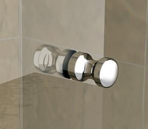 PANNELLO SOPRA VASCA DELUXE CM 120 H 150 CROMO CRISTALLO TRASPARENTE SP 6MM