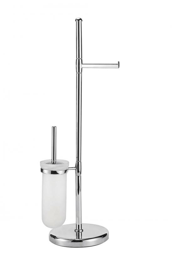PIANTANA WC ECO11 ECO CROMO PORTAROTOLO SCOPINO MADE IN ITALY