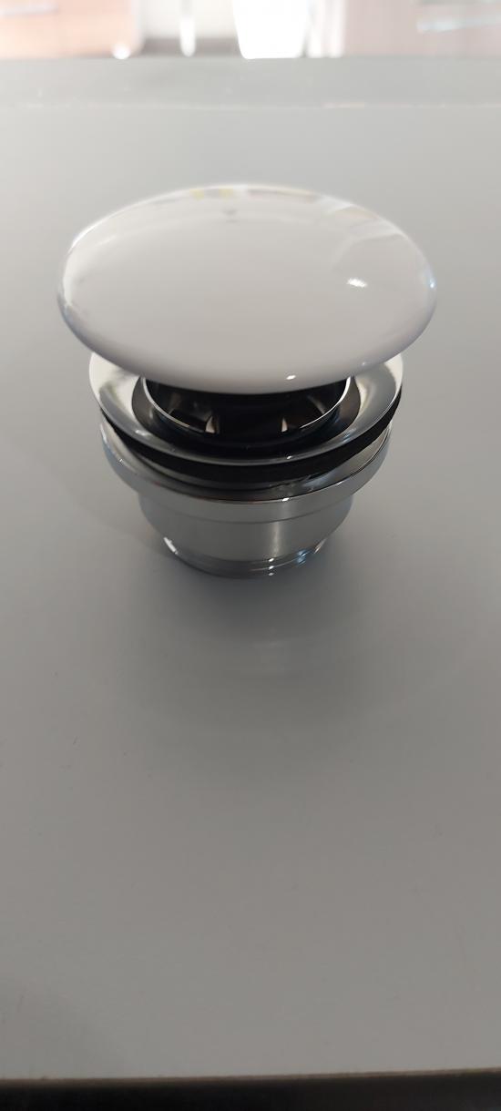 PILETTA DUAL UNIVERSAL SCARICO AUTOMATICO CLICK-CLACK 11/4  COVER CERAMICA CONVERTIBILE SCARICO LIBERO