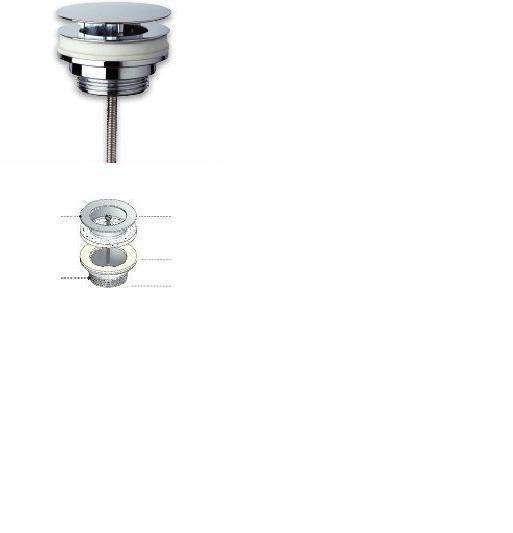 PILETTA UNIVERSALE A SCARICO LIBERO D.11/4 CROMATO MADE IN ITALY