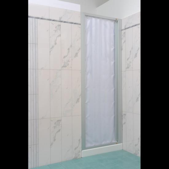 PORTA DOCCIA NICCHIA  MISURA DA 117 A 123 CM ARGENTO SATINATO O BIANCO APERTURA TOTALE LAVABILE