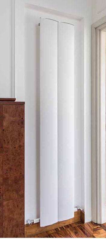 RADIATORE D'ARREDO OTHELLO PLATE SLIM ALLUMINIO B.CO SABLE' CM.209X40,2 INT.200