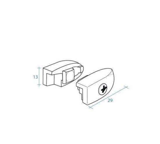 RICAMBIO COPPIA FERMAVETRO PER BOX DOCCIA IDEALE MARCA TDA SERIE EGO