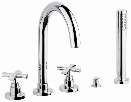RUBINETTO GRUPPO BORDO VASCA SPIRIT NEW EMMEVI CROMO C/DOCCETTA MADE IN ITALY