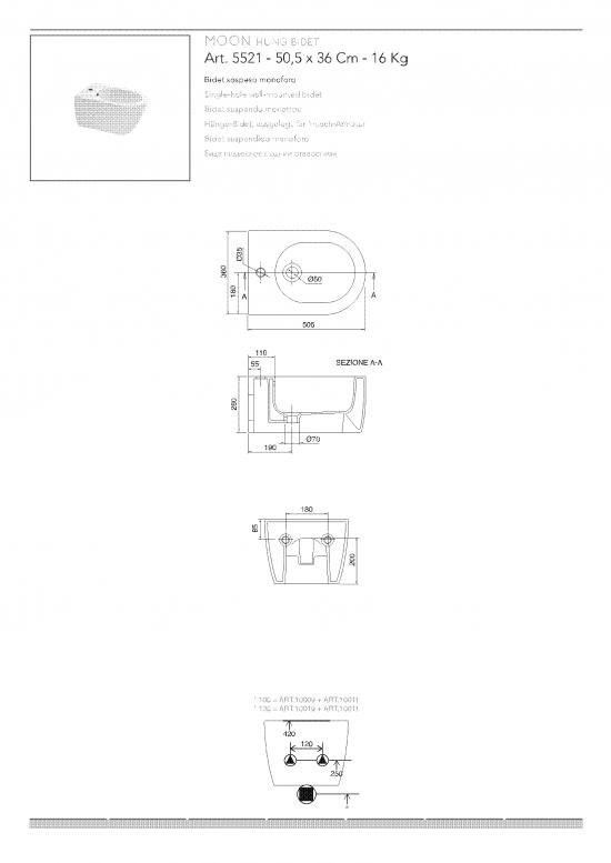 SANITARI SOSPESI MOON WC+SEDILE SOFT CLOSE+BIDET BIANCHI