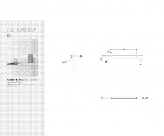 SCALDASALVIETTE ELETTRICO TOWEL BAR 120 ALLUMINIO BIANCO SABLE'