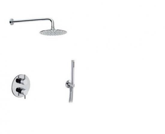 SET COMPLETO DOCCIA KD111 SOFFIONE 200 MM CON MISCELATORE 2 VIE MADE IN ITALY