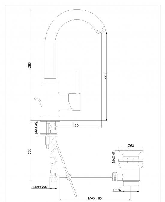 SET COMPLETO MISCELATORI CANNA ORIENTABILE LAVABO E BIDET DOLLY CROM MADE IN  ITALY