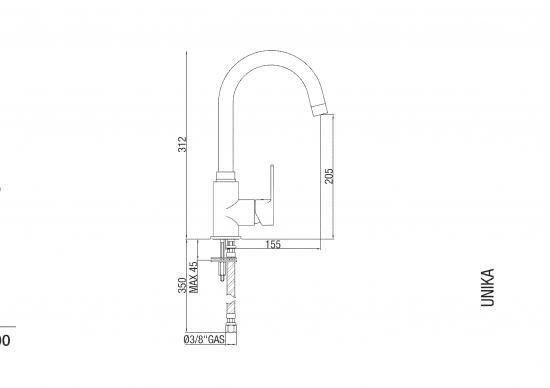 SET COMPLETO MISCELATORI CANNA ORIENTABILE LAVABO E BIDET UNIKA CROMO MADE ITALY