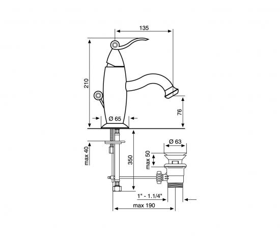 SET COMPLETO MISCELATORI LAVABO E BIDET ABEL CROMATO MADE IN ITALY