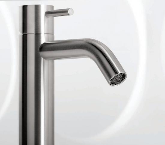 SET COMPLETO MISCELATORI LAVABO E BIDET ACCIAIO INOX MADE IN ITALY