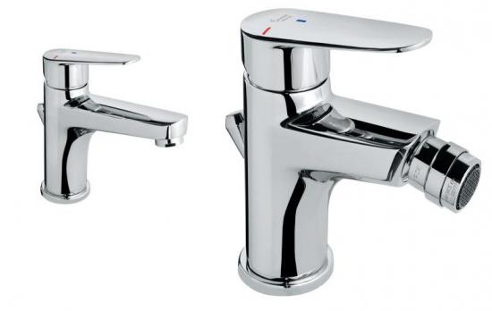SET COMPLETO MISCELATORI LAVABO E BIDET BETA NEW CARTUCCIA ENERGY SAVING CROMO
