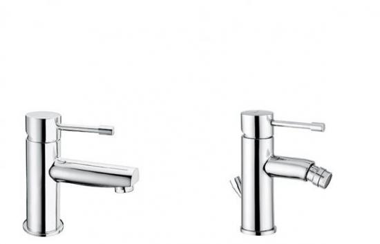 SET COMPLETO MISCELATORI LAVABO E BIDET EDEN CROMATO MADE IN ITALY