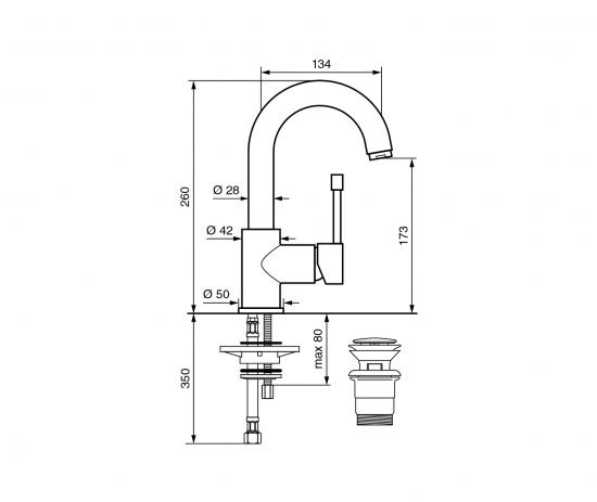 SET COMPLETO MISCELATORI LAVABO E BIDET EDEN CURVO CROMATO MADE IN ITALY