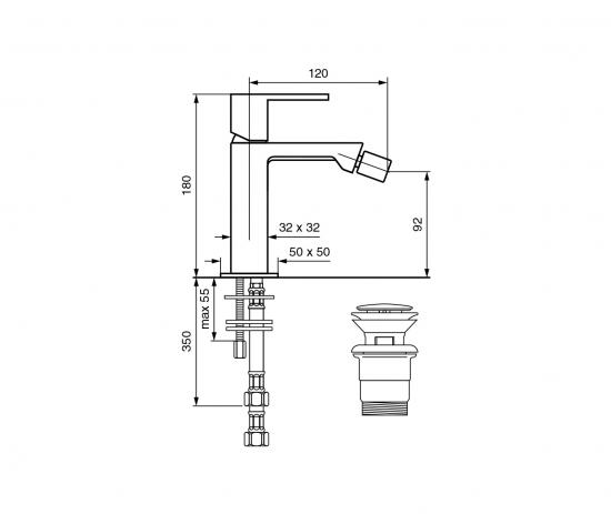 SET COMPLETO MISCELATORI LAVABO E BIDET GEA CROMATO MADE IN ITALY