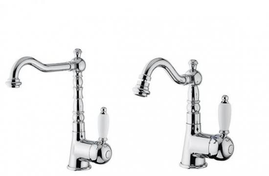 SET COMPLETO MISCELATORI LAVABO E BIDET LAGUNA OLD  CROMATO MADE IN ITALY