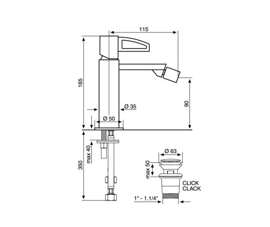 SET COMPLETO MISCELATORI LAVABO E BIDET MINU' CROMATO MADE IN ITALY