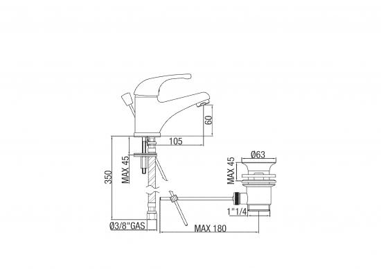 SET COMPLETO MISCELATORI LAVABO E BIDET OLIVIA CROMATO MADE IN ITALY