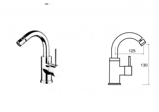 SET COMPLETO MISCELATORI LAVABO E BIDET SATURNO TONDO CROMATO GARANZIA 5 ANNI