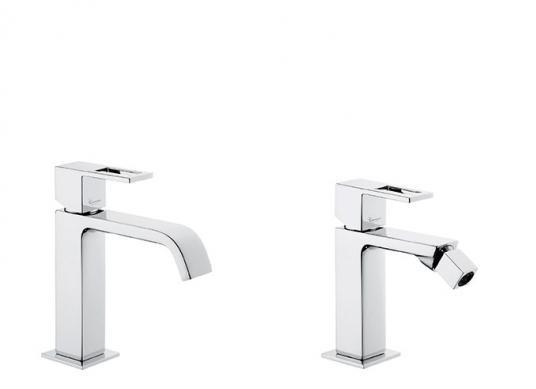 SET COMPLETO MISCELATORI LAVABO E BIDET SIRIS CROMATO MADE IN ITALY