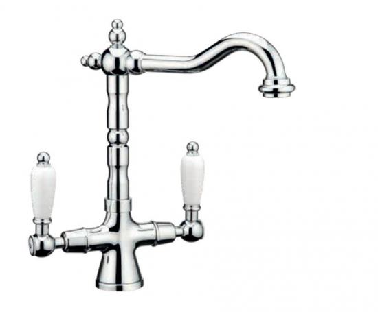 SET COMPLETO RUBINETTI MONOFORO LAVABO E BIDET KING OLD CROMATO GARANZIA 5 ANNI