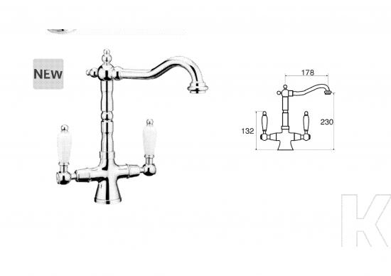 SET COMPLETO RUBINETTI MONOFORO LAVABO E BIDET KING OLD CROMATO GARANZIA 5 ANNI