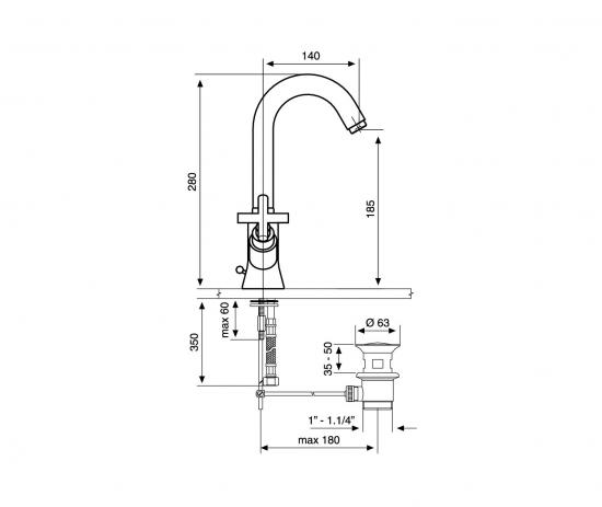 SET COMPLETO RUBINETTI MONOFORO LAVABO E BIDET SPIRIT NEW CROMATO CAMPIONARIO