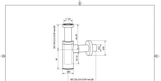 SIFONE MILLENIUM CROMATO PER LAVABO