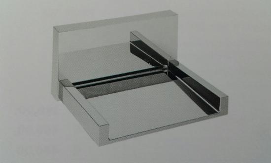 SOFFIONE BOCCA A CASCATA PEL100 MM.115X118 CROMATO MADE IN ITALY