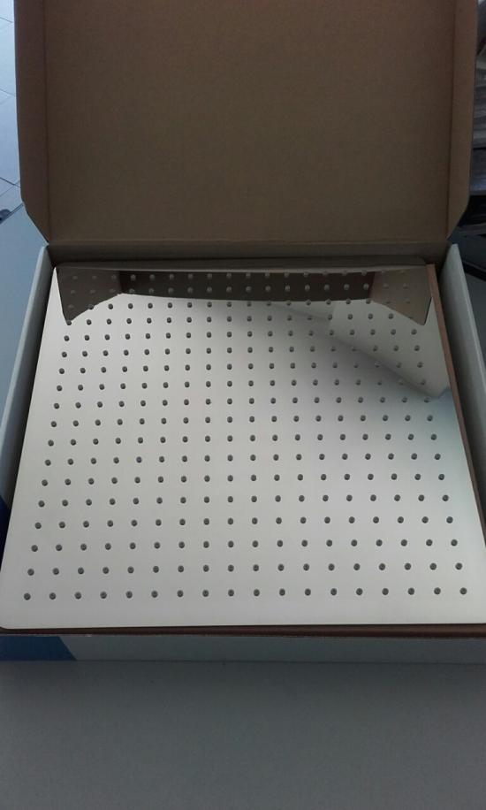 SOFFIONE DOCCIA SLIM QUADRATO 40X40 ACCIAIO INOX ULTRASOTTILE ANTICALCARE