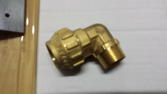 STOCK 20 PEZZI RACCORDI A GOMITO IN OTTONE PER TUBO POLIETILENE DIAM 3/4