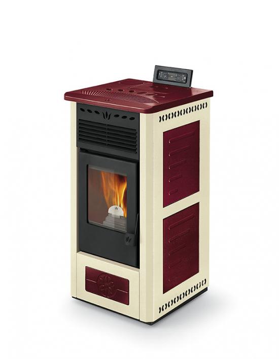 STUFA A PELLET GEA 9 KW RIVESTIMENTO INSERTI CERAMICA  4 STELLE A+ ALTO RENDIMENTO