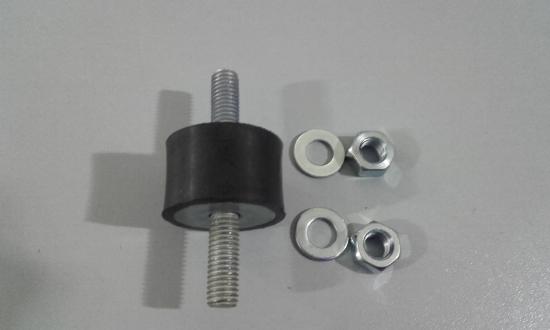 SUPPORTO ANTIVIBRANTE TONDO D. 30 MM H.20 MM COMPLETO DI BULLONI E ROSETTE