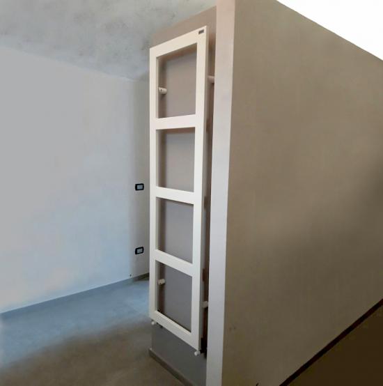 TERMOARREDO ACCIAIO BIANCO REGOLO CM.166 X 46 INTERASSE CM.40 MADE IN ITALY