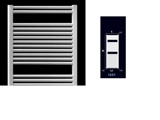 TERMOARREDO ACCIAIO BIANCO ZETA S DRITTO CM. 123,1 X 45 INTERASSE CM.40 ITALY ALTA RESA