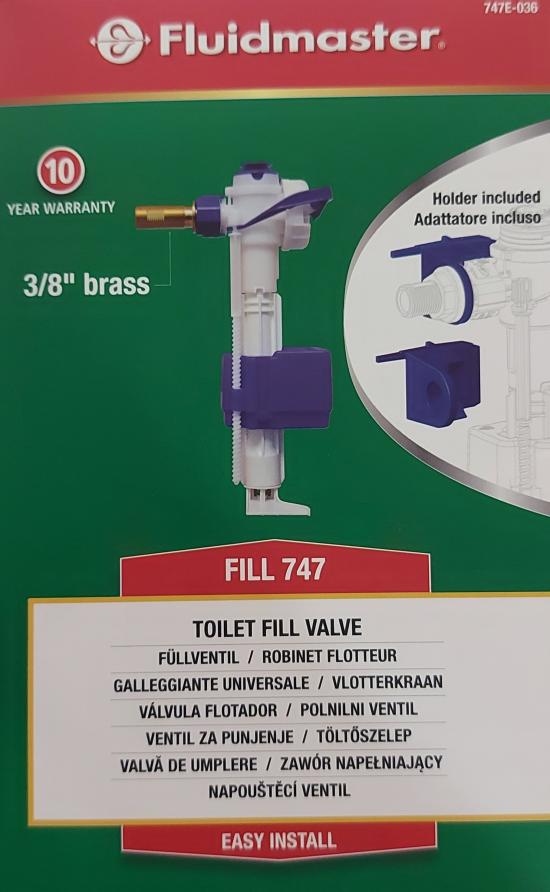 VALVOLA GALLEGGIANTE LATERALE 3/8 CASSETTA WC UNIVERSALE FLUIDMASTER ITS TODINI