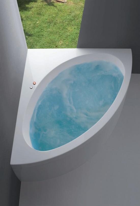 VASCA ANGOLO 140X140 SHARM TELAIO PANNELLO IDROMASSAGGIO WHIRLPOOL CROMOTERAPIA