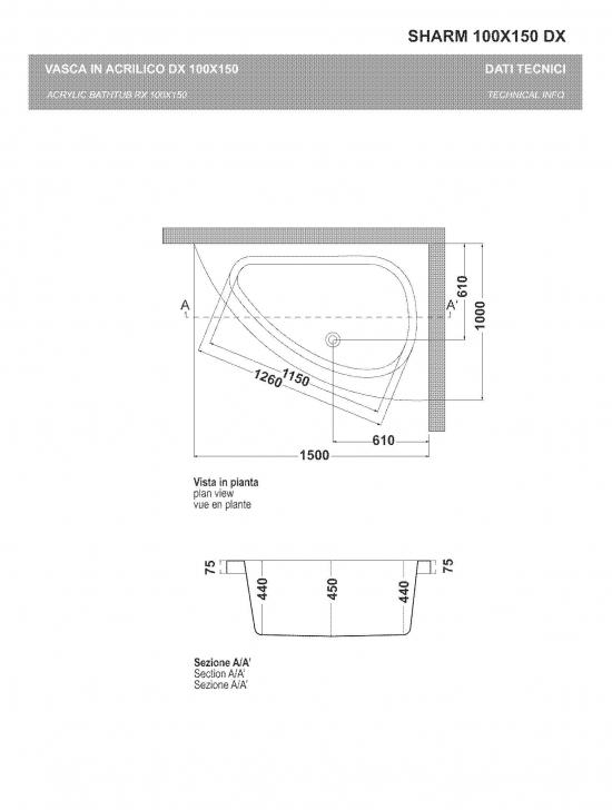 VASCA ANGOLO 150X100 SHARM TELAIO PANNELLO IDROMASSAGGIO WHIRLPOOL CROMOTERAPIA