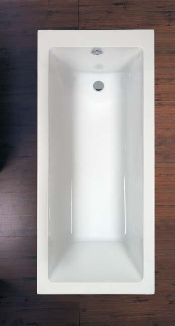 VASCA ARIA RETTANGOLARE 180X80 BIANCA DA INCASSO O MURARE