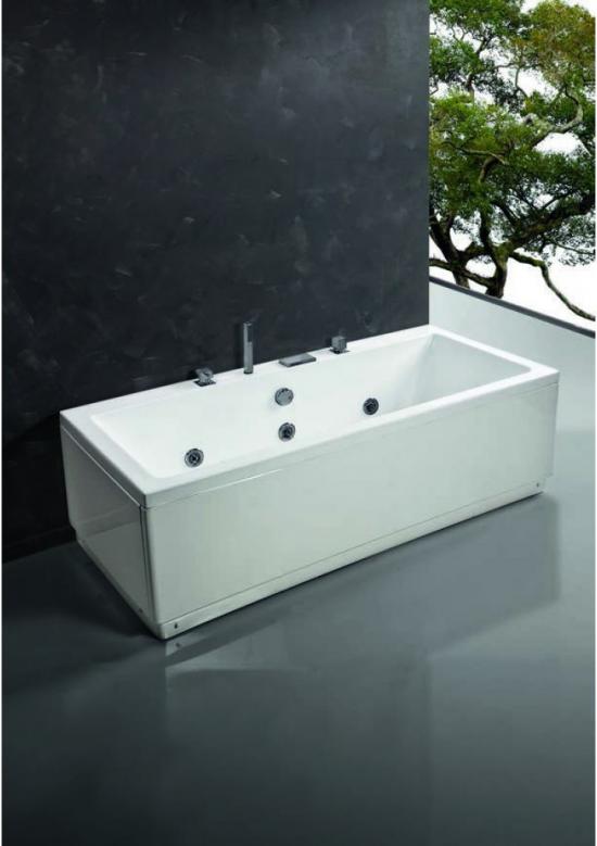 VASCA IRIS 170X70 TELAIO 2 PANNELLI IDROMASSAGGIO WHIRLPOOL 6 JET E RUBINETTERIA