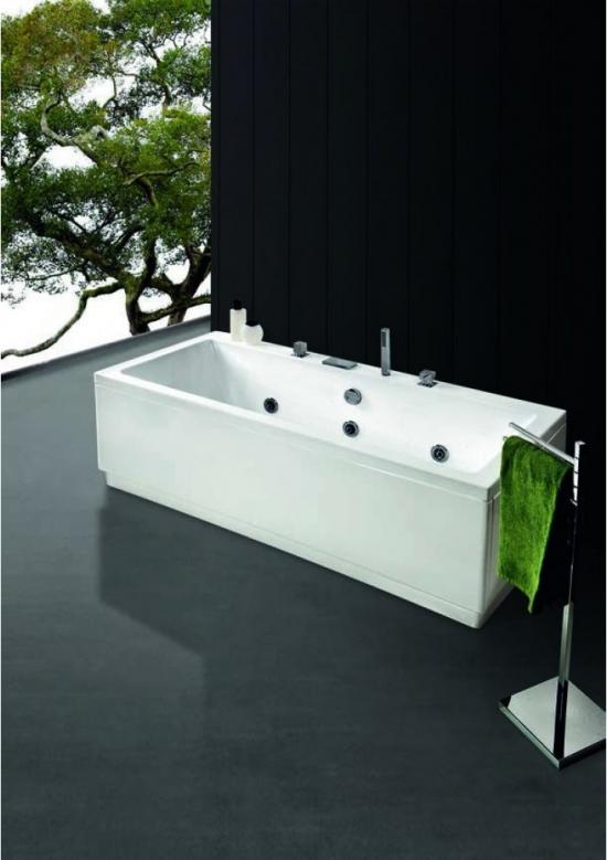 VASCA IRIS 180X80 TELAIO 2 PANNELLI IDROMASSAGGIO WHIRLPOOL 6 JET E RUBINETTERIA