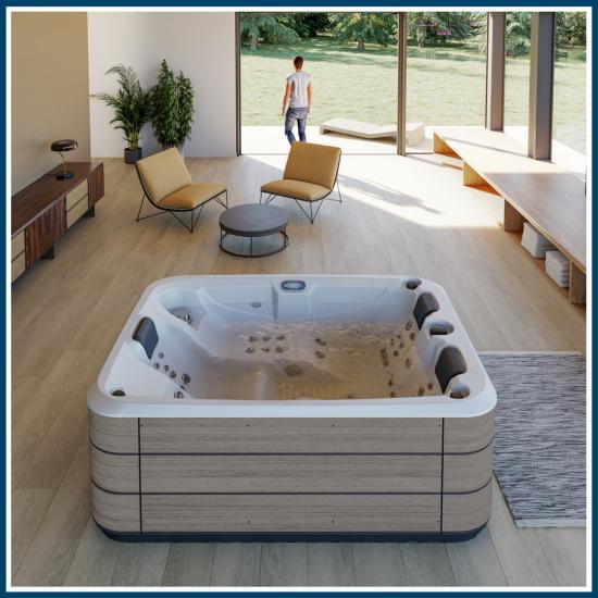 VASCA MINIPISCINA OUTDOOR PAL30 IDROMASSAGGIO 1 SEDUTA 2 LETTINI FREESTANDING O INCASSO