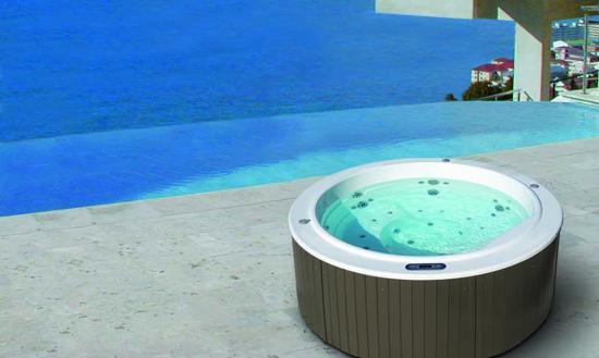 VASCA MINIPISCINA OUTDOOR ROUND205 IDROMASSAGGIO 5 SEDUTE FREESTANDING O INCASSO