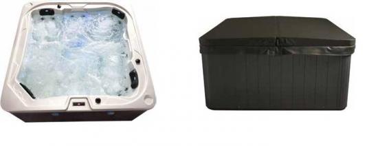 VASCA MINIPISCINA SPA OUTDOOR AQUAM  IDROMASSAGGIO 3 SEDUTE 2 LETTINI
