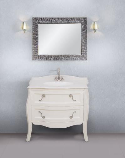 ARREDO BAGNO LEONARDO 104 LACCATO BIANCO LEGNO MASSELLO